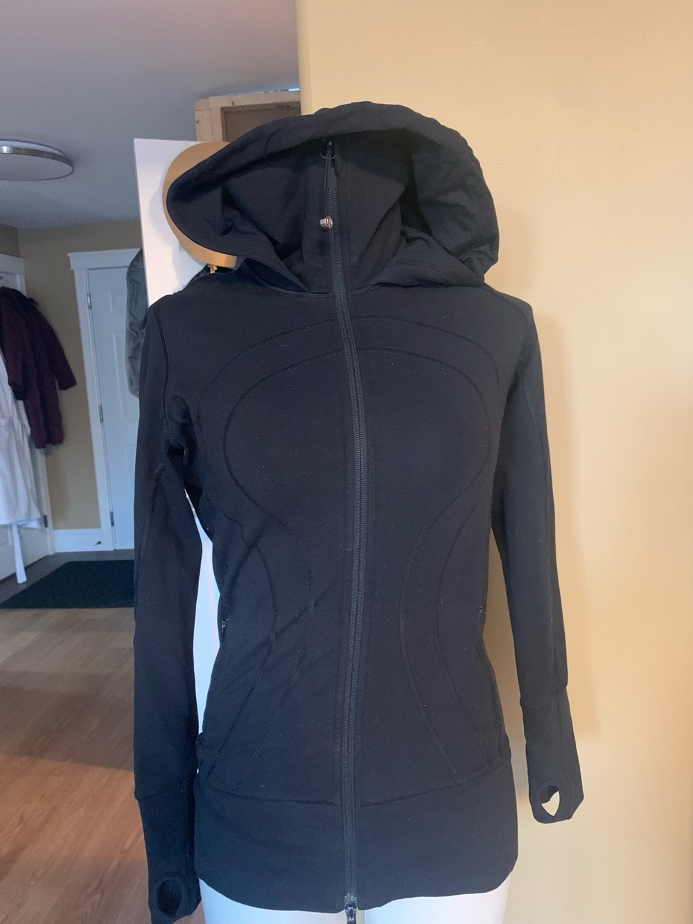 lululemon athletica Black Hooded Full-Zip Jacket